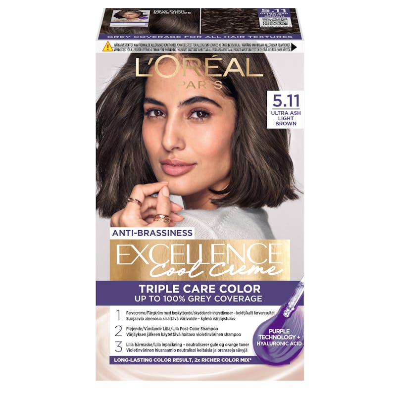L&#039;Oréal Paris Excellence Creme Hair Color 5.11 Ultra Ash Light Brown 1 st