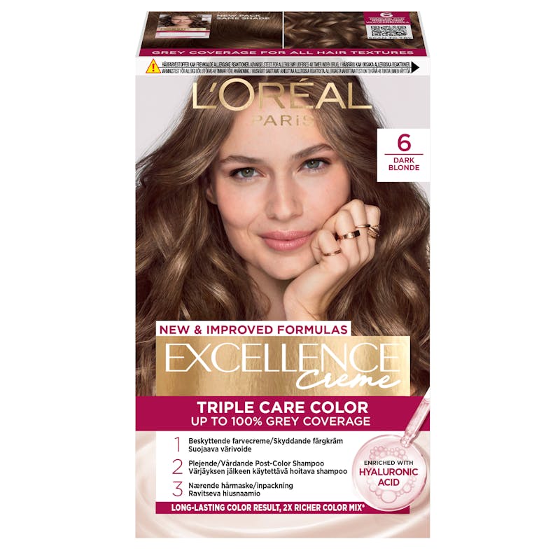 L&#039;Oréal Paris Excellence Creme Hair Color 6.0 Dark Blonde 1 kpl