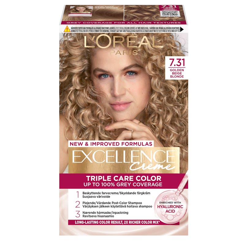 L&#039;Oréal Paris Excellence Creme Hair Color 7.31 Golden Beige Blonde 1 st