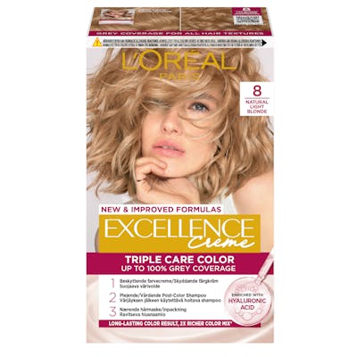 L&#039;Oréal Paris Excellence Creme Hair Color 8.0 Natural Light Blonde 1 st