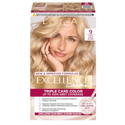 L&#039;Oréal Paris Excellence Creme Hair Color 9 Very Light Blonde 1 stk