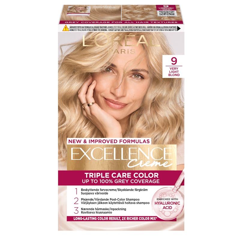L&#039;Oréal Paris Excellence Creme Hair Color 9 Very Light Blonde 1 stk