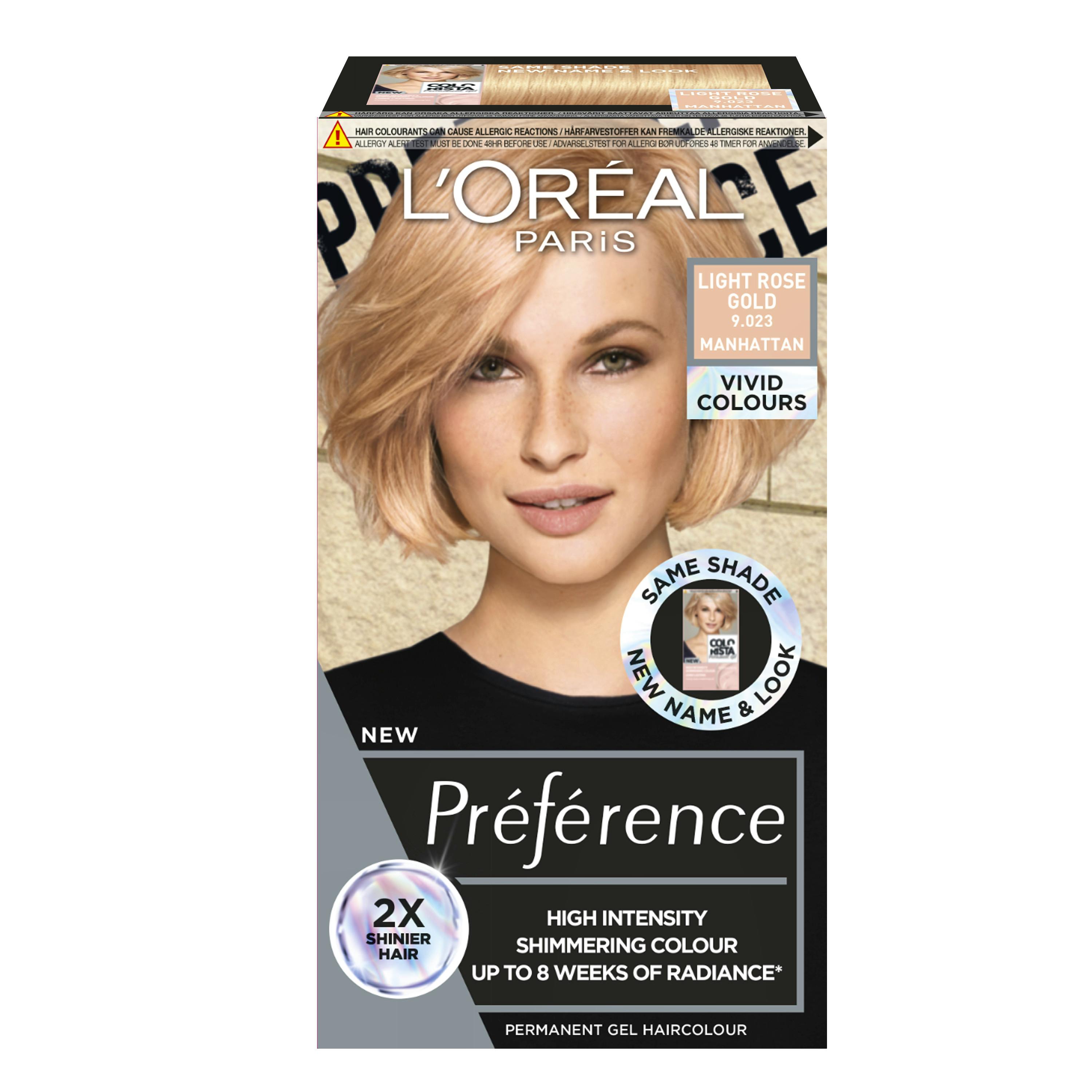 L'Oréal Paris Préférence Vivid Colours 9.023 Light Rose Gold 1 pcs