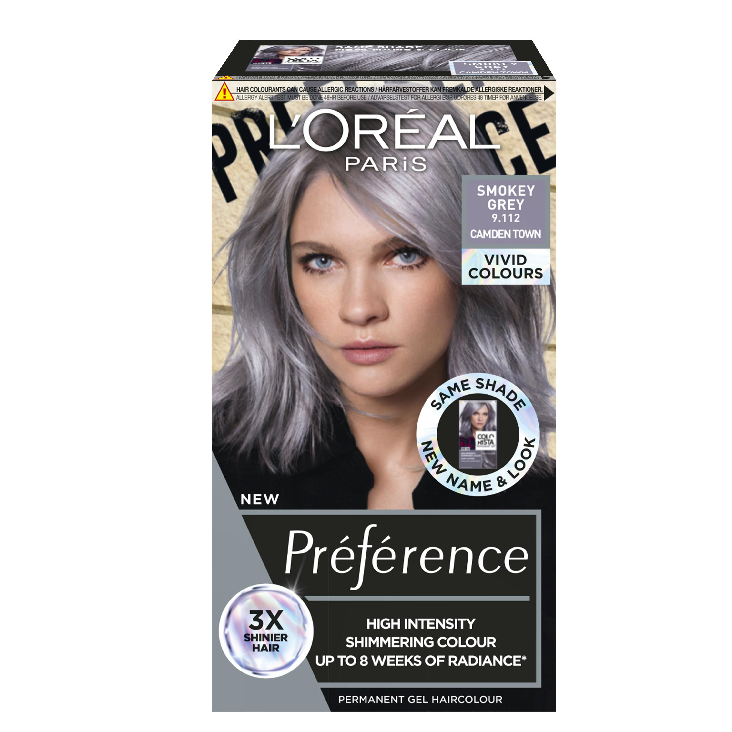 L'Oréal Paris Préférence Vivid Colours 9.112 Smokey Grey 1 stk