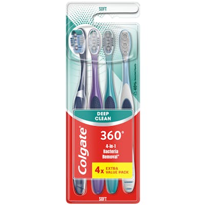 Colgate 360 Deep Clean Toothbrush 4 stk