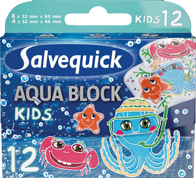 Salvequick Aqua Block Kids 12 kpl