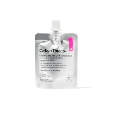 Carbon Theory Charcoal, Tea Tree Oil &amp; Mineral Mud Breakout Control Facial Wet Mask 50 ml