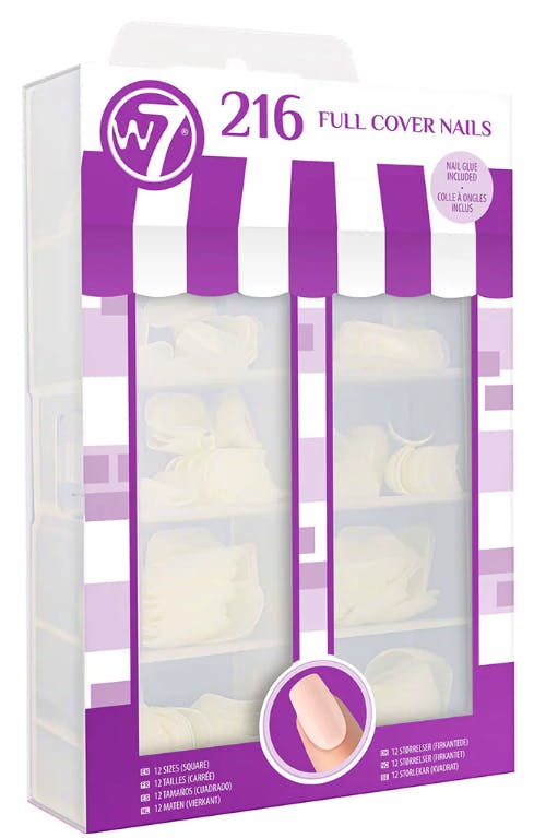 W7 Full Cover Nails Square 216 kpl