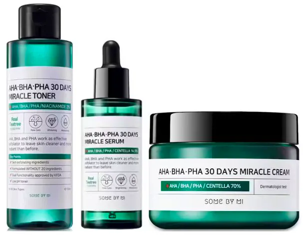 Some By Mi AHA-BHA-PHA 30 Days Miracle Toner + Serum + Cream 150 ml + 50 ml + 60g