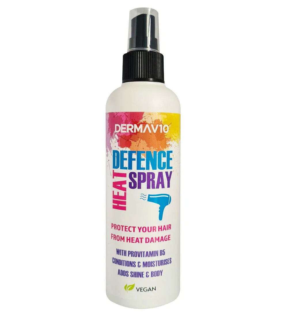 DermaV10 Sexy Messy Hair Heat Defence Spray 200 ml