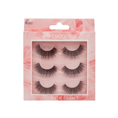 Invogue Multipack Lashes For The Gram 3 pairs