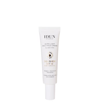 Idun Minerals Ultra Light Daily Face Cream Solsken SPF50 30 ml