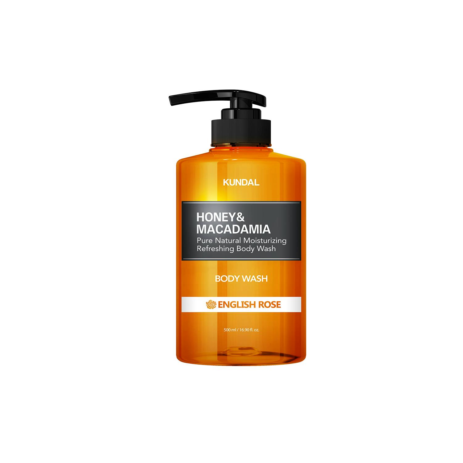 Kundal Honey & Macadamia Pure Body Wash English Rose 500 ml