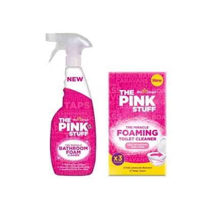 Stardrops The Pink Stuff The Miracle Bathroom Foam Cleaner &amp; Foaming Toilet Cleaner 750 ml + 3 pcs