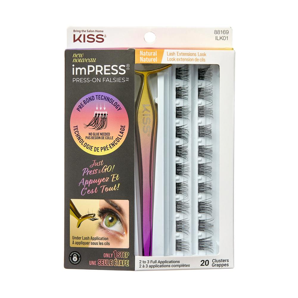 KISS ImPRESS PRESS-ON-FALSIES Natural ILK01C 20 + 1 kpl
