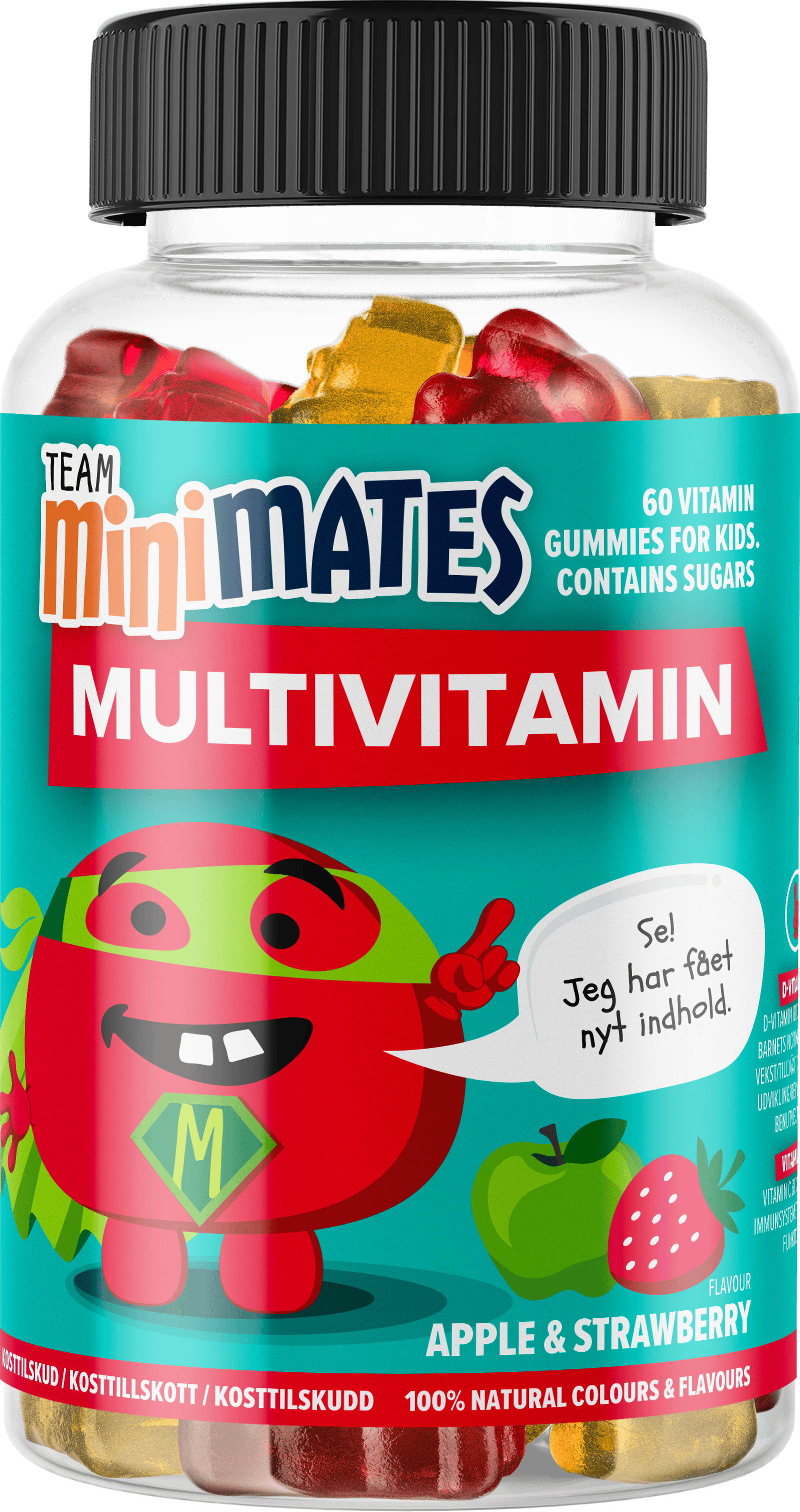 Team MiniMates Multivitamin Apple & Strawberry 60 stk