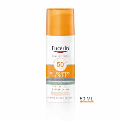 Eucerin Oil Control Dry Touch Gel Creeam Tinted SPF50+ Light 50 ml