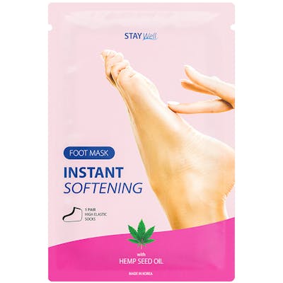 Stay Well Instant Softening Foot Mask Hemp Seed 1 pair