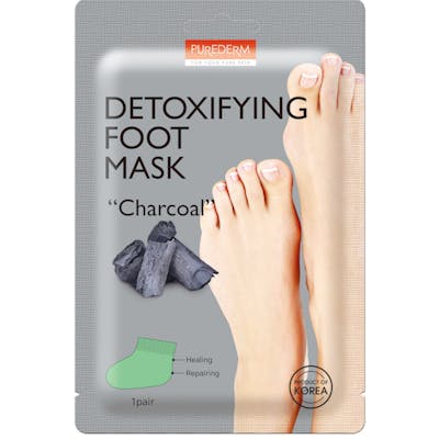 Purederm Detoxifying Foot Mask Charcoal 1 par
