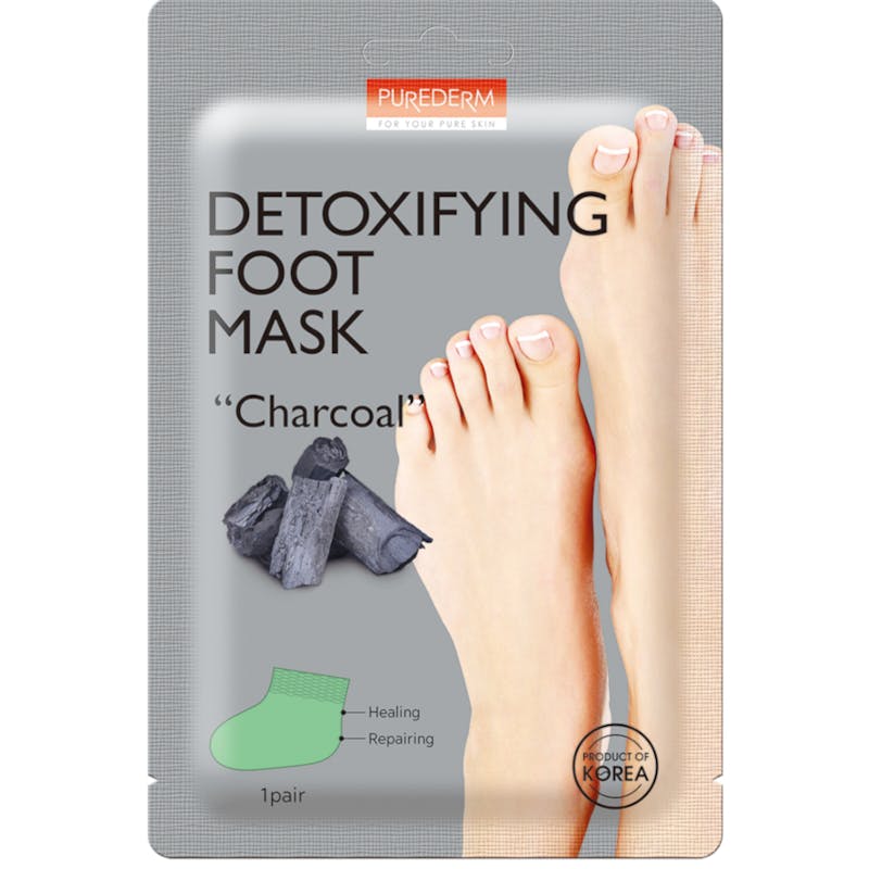 Purederm Detoxifying Foot Mask Charcoal 1 paar