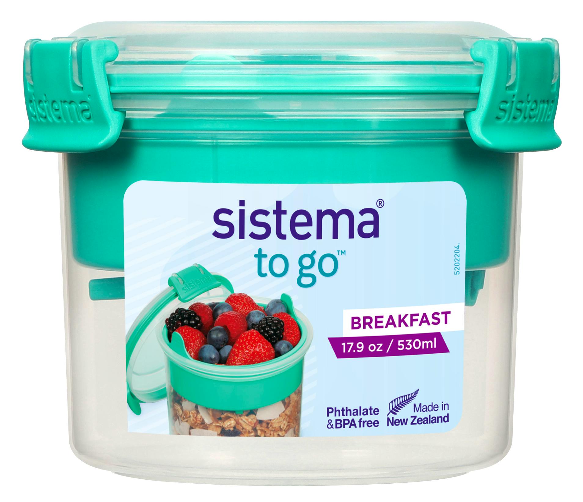 Sistema Breakfast To Go 530 ml Assorted Minty/Dark Blue 1 st