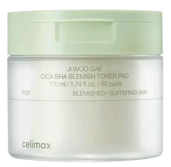 Celimax Ji Woo Gae Cica BHA Blemish Toner Pad 60 pcs