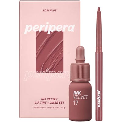 Peripera Ink Velvet + Lip Liner Set 001 Rosy Nude 2 st