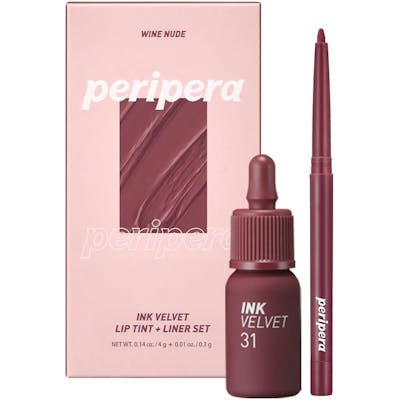 Peripera Ink Velvet + Lip Liner Set 002 Wine Nude 2 st