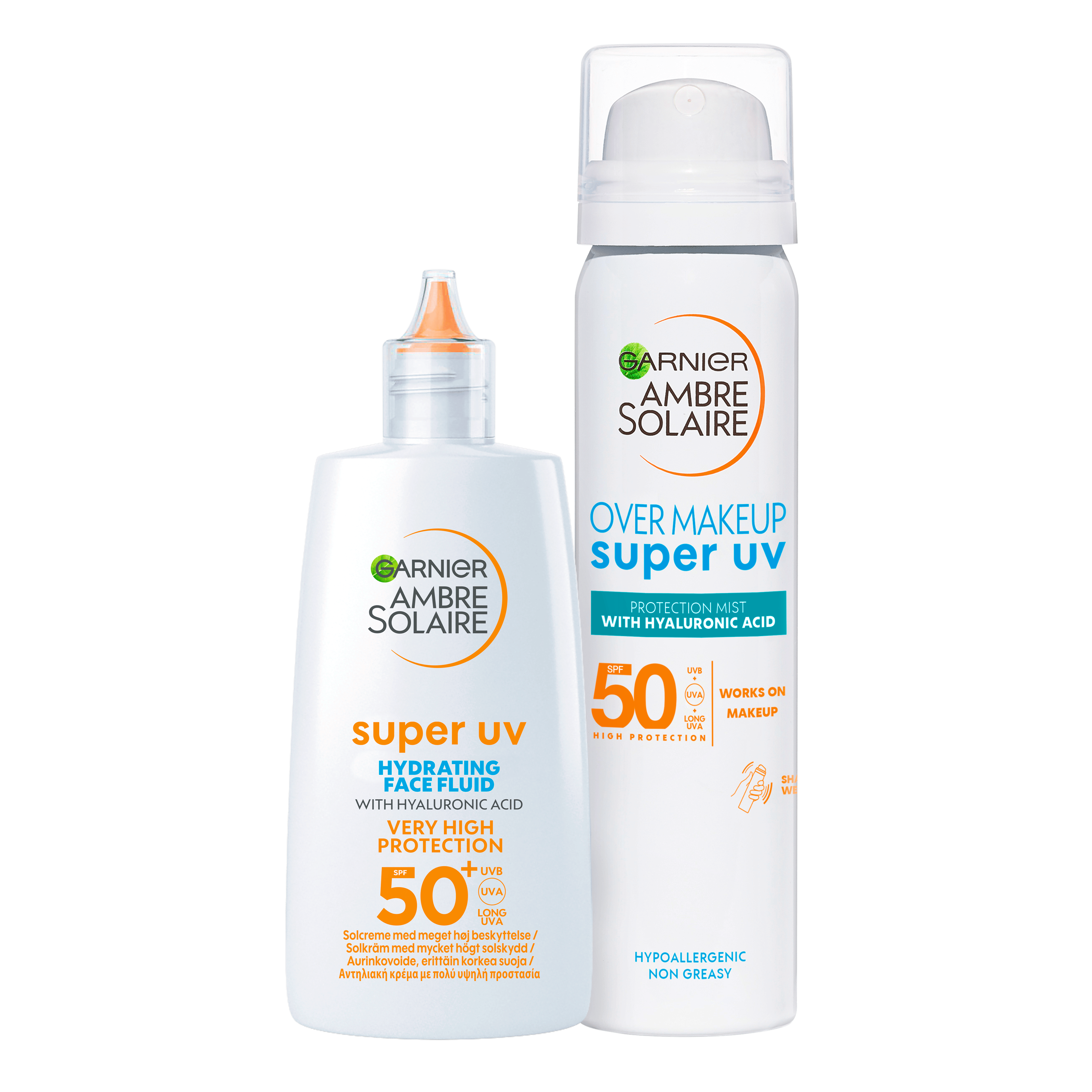 Garnier Ambre Solaire Sensitive Advanced Face Mist SPF50 + Super UV Fluid SPF50+ 40 ml + 75 ml