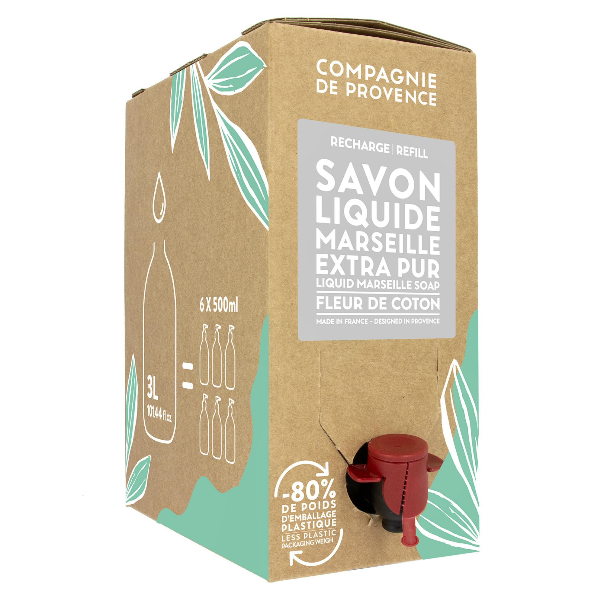 Compagnie De Provence Liquid Marseille Soap Refill Cotton Flower 3000 ml