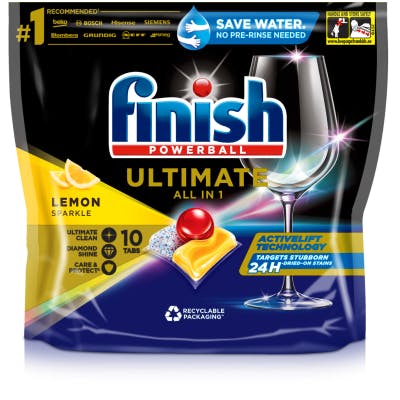 Finish Tabs Ultimate All in One Lemon Sparkle 10 stk