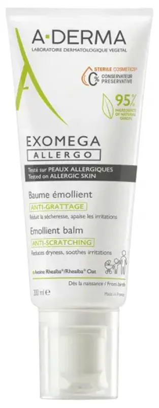 A-Derma Exomega Allergo Anti-Scratching Emollient Balm 200 ml