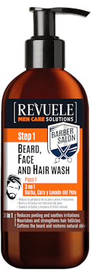 Revuele Men Step 1 3in1 Beard, Face &amp; Hair Wash 300 ml
