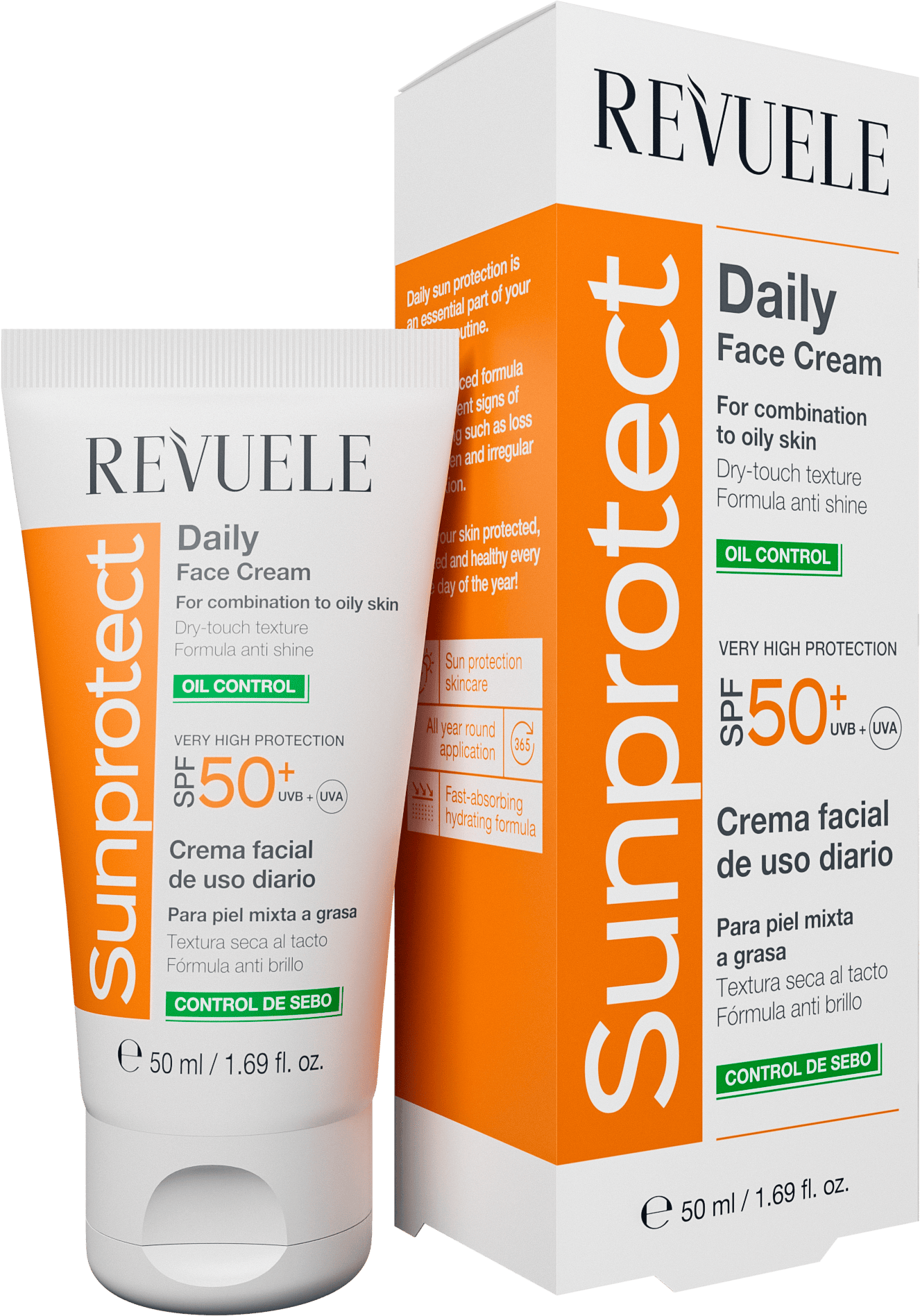 Revuele Sunprotect Daily Face Cream Oil Control SPF50+ 50 ml