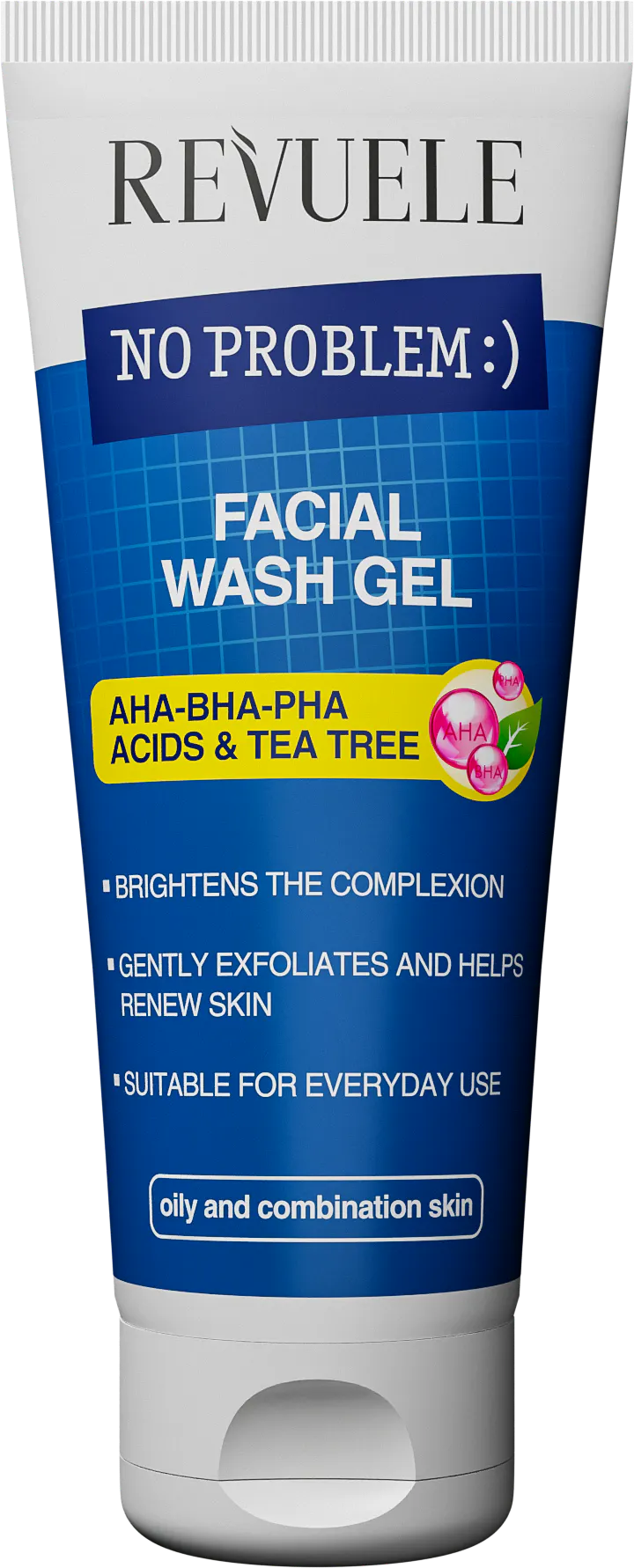 Revuele No Problem Facial Wash Gel AHA-BHA-PHA Acids And Tea Tea 200 ml