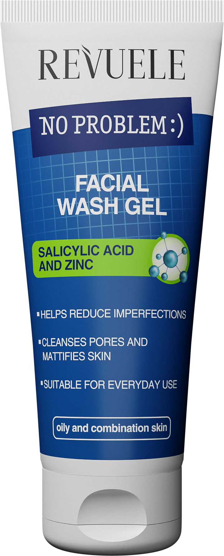 Revuele No Problem Facial Wash Gel Salicylic Acid And Zinc 200 ml