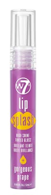 W7 Lip Splash Tinted Lip Gloss Gorgeous Grape 1 st