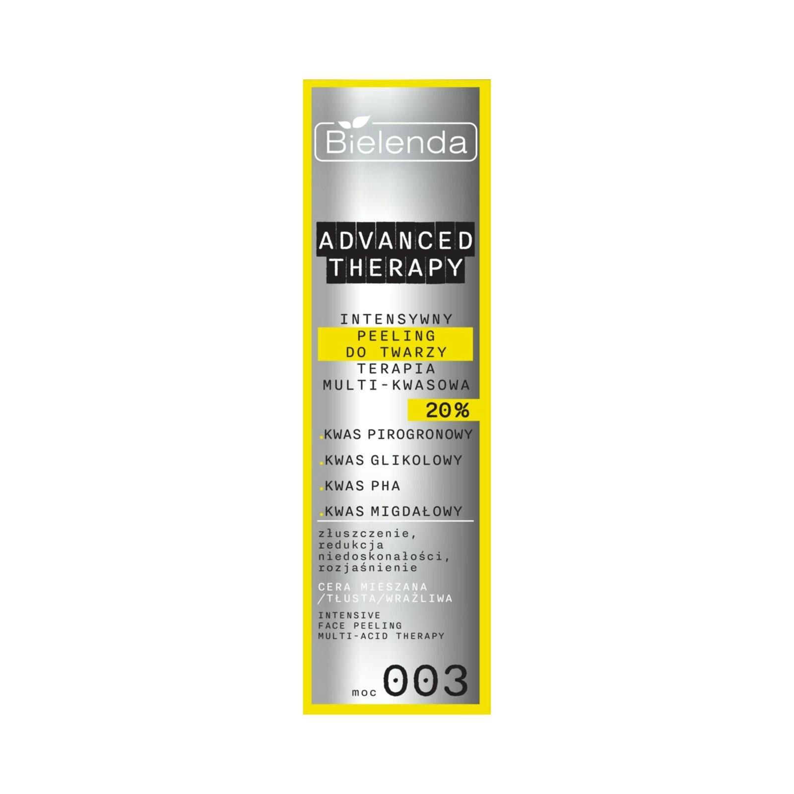 Bielenda Advanced Therapy Intense Facial Scrub Multi Acid Therapy 20 Multi Acid Therapy For Oily And Combination Skin 30 Ml