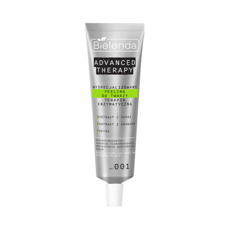 Bielenda Advanced Therapy Specialized Facial Scrub Enzyme Therapy 001 For Oversensitive Oily And Combination Skin 30 Ml