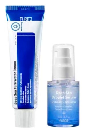 Purito SEOUL Deep Sea Pure Water Cream + Droplet Serum 50 g + 30 ml