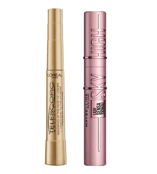 Luxplus L'Oreal Telescopic Mascara Black & Maybelline Lash Sensational Sky High Mascara Very Black 8 ml + 7,2 ml