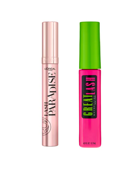 Luxplus L'Oreal Paradise Mascara Black & Maybelline Great Lash Mascara Very Black 2 pcs
