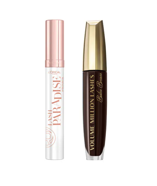 Luxplus Paradise Mascara Primer & Volume Million Lashes Balm Brown Mascara 2 pcs