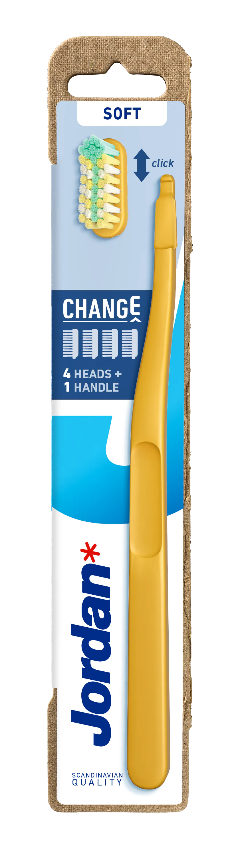 Jordan Change Toothbrush Soft Assorterd 1 pcs + 2 pcs