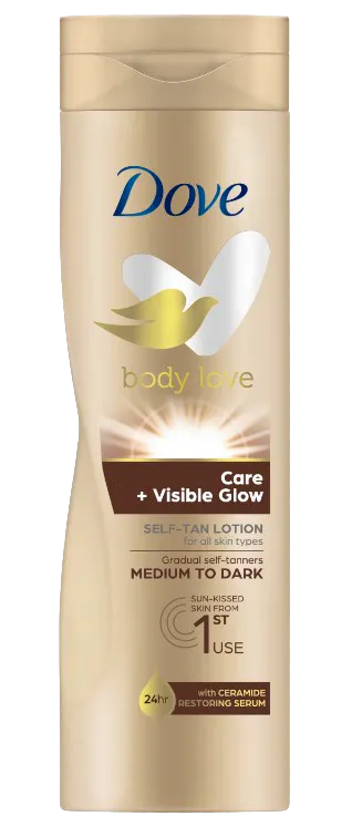 Dove Visible Glow Self-Tan Lotion Medium Dark Skin 400 ml