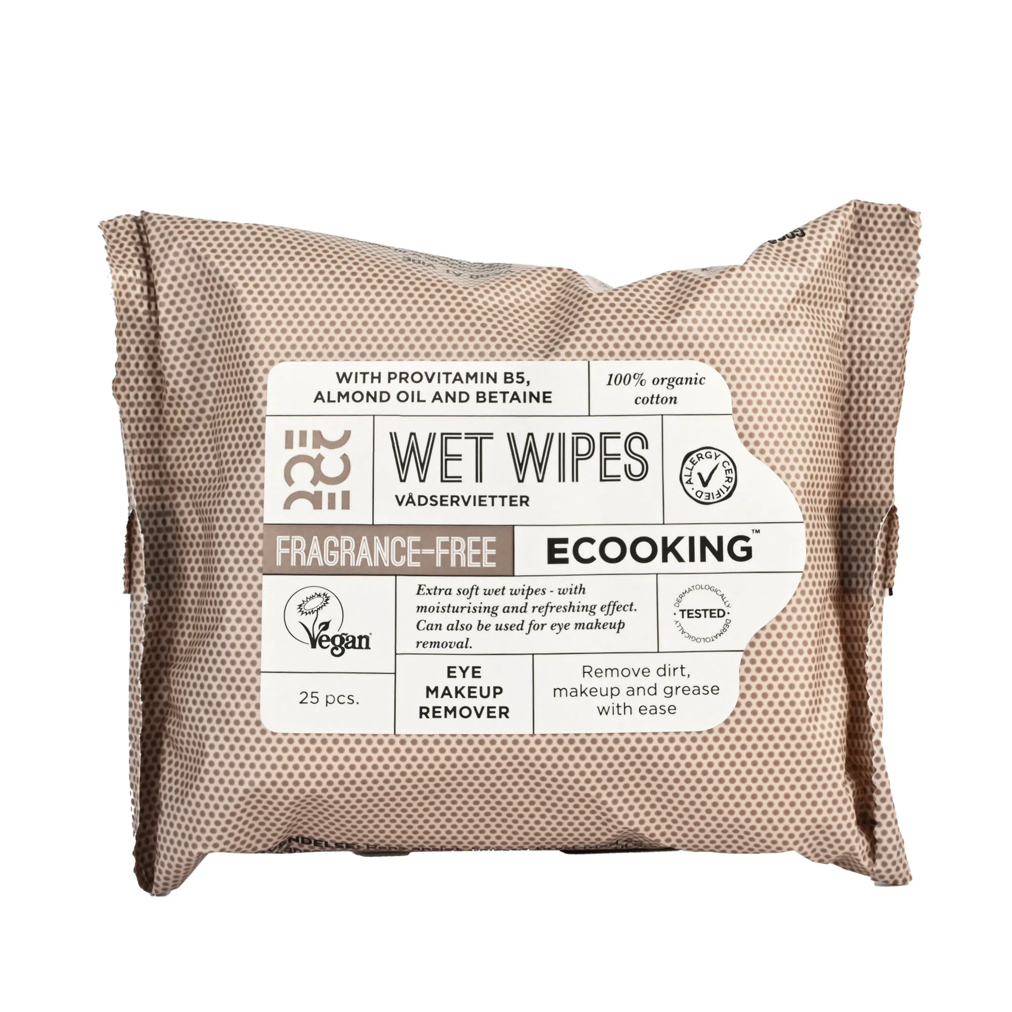 Ecooking Wet Wipes Fragrance Free 25 pcs