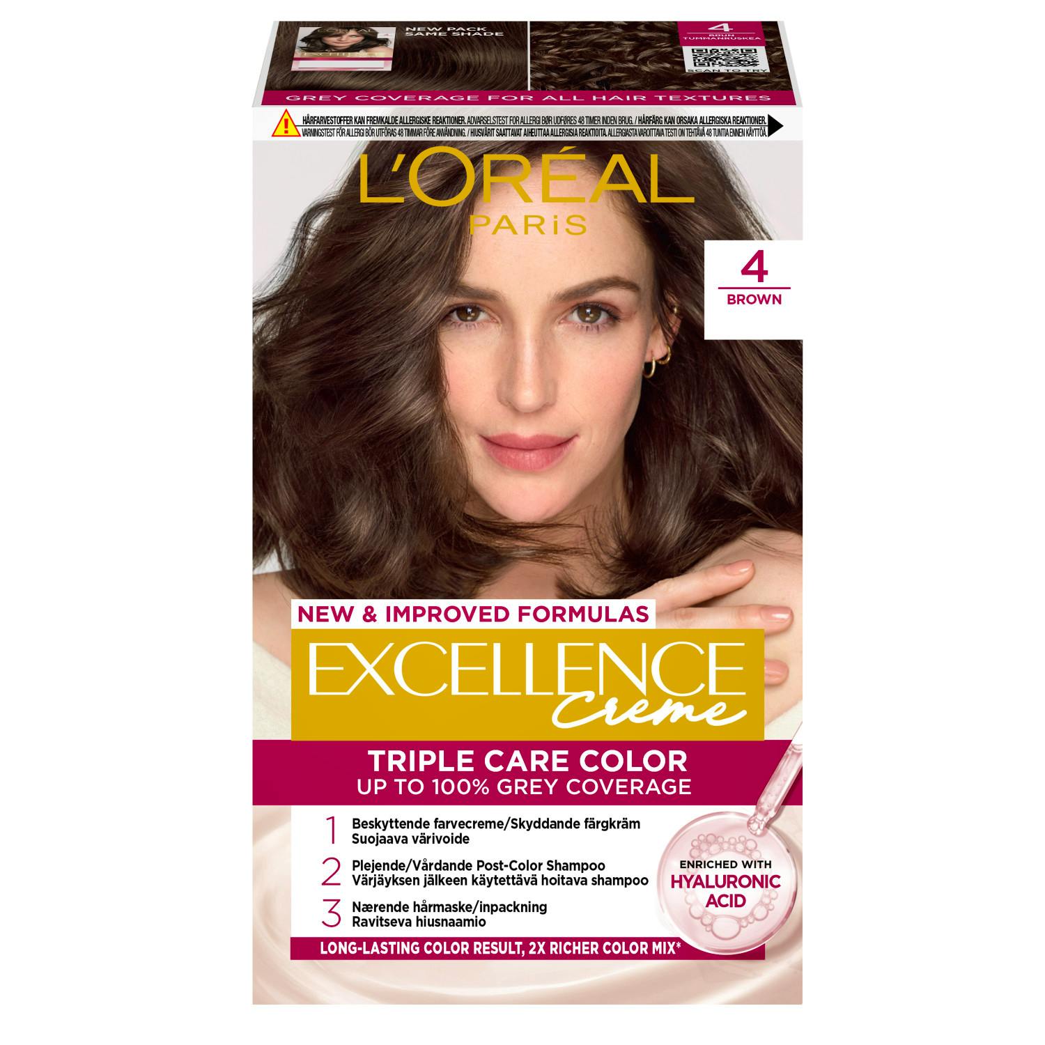 L'Oréal Paris Excellence Creme 4 Brown 1 stk