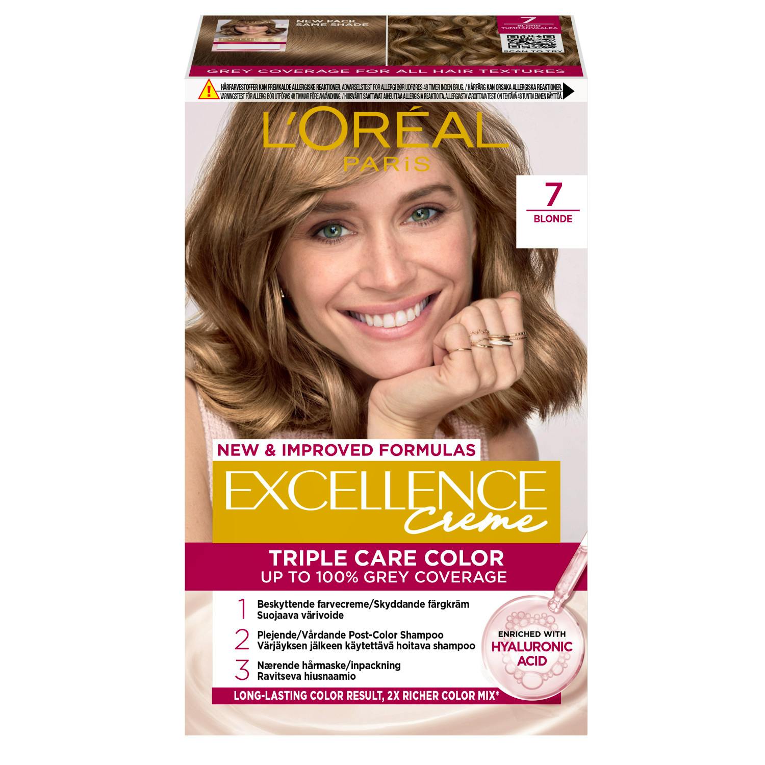 L'Oréal Paris Excellence Creme 7 Blonde 1 stk