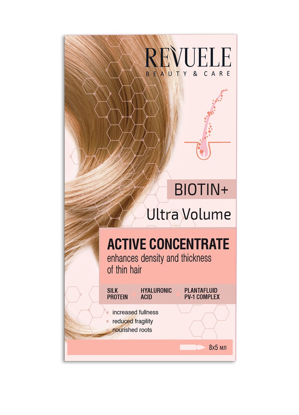 Revuele Active Hair Concentrate Biotin + Ultra Volume 8 x 5 ml