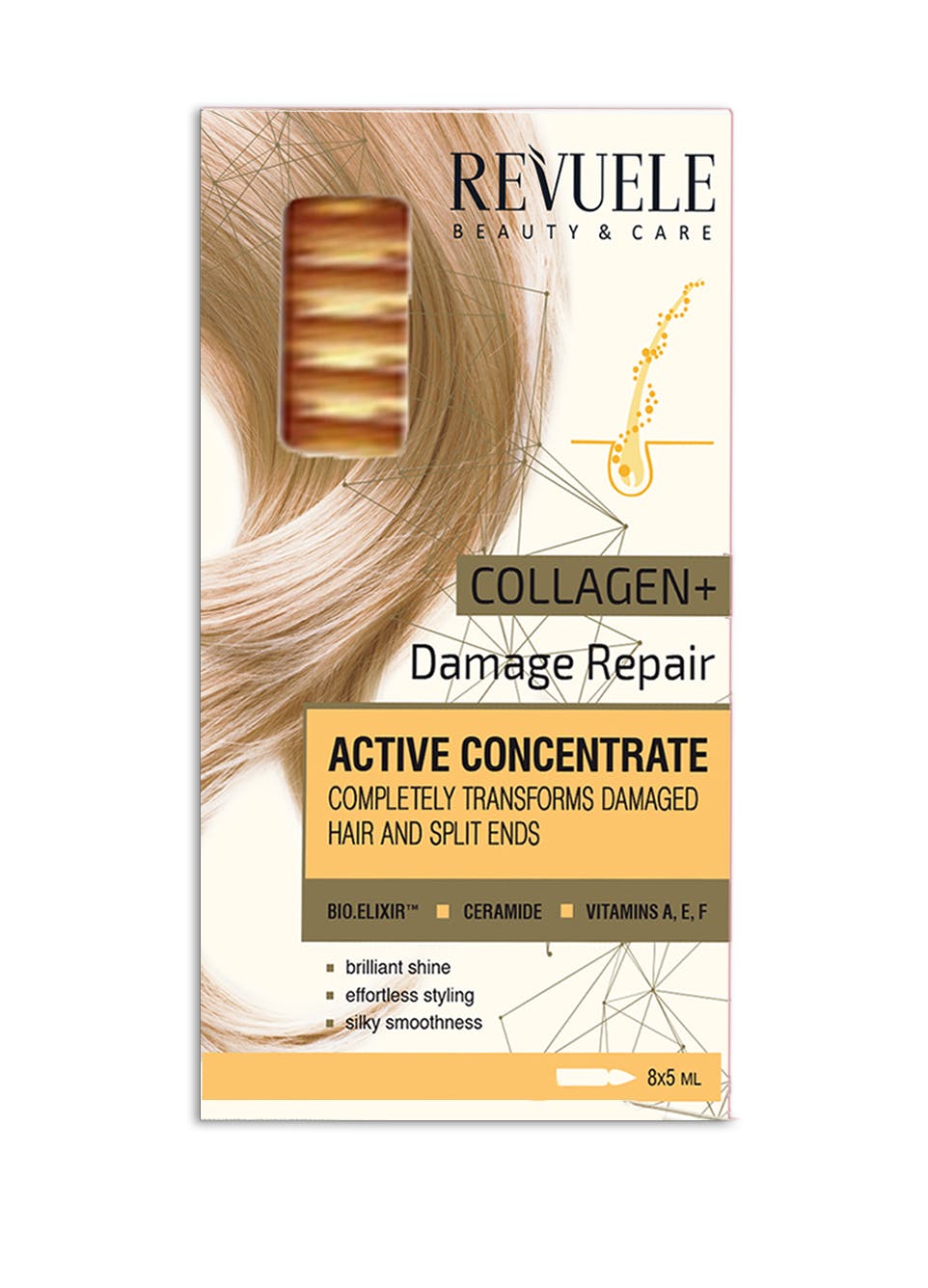 Revuele Active Hair Concentrate Collagen + Damage Repair 8 x 5 ml